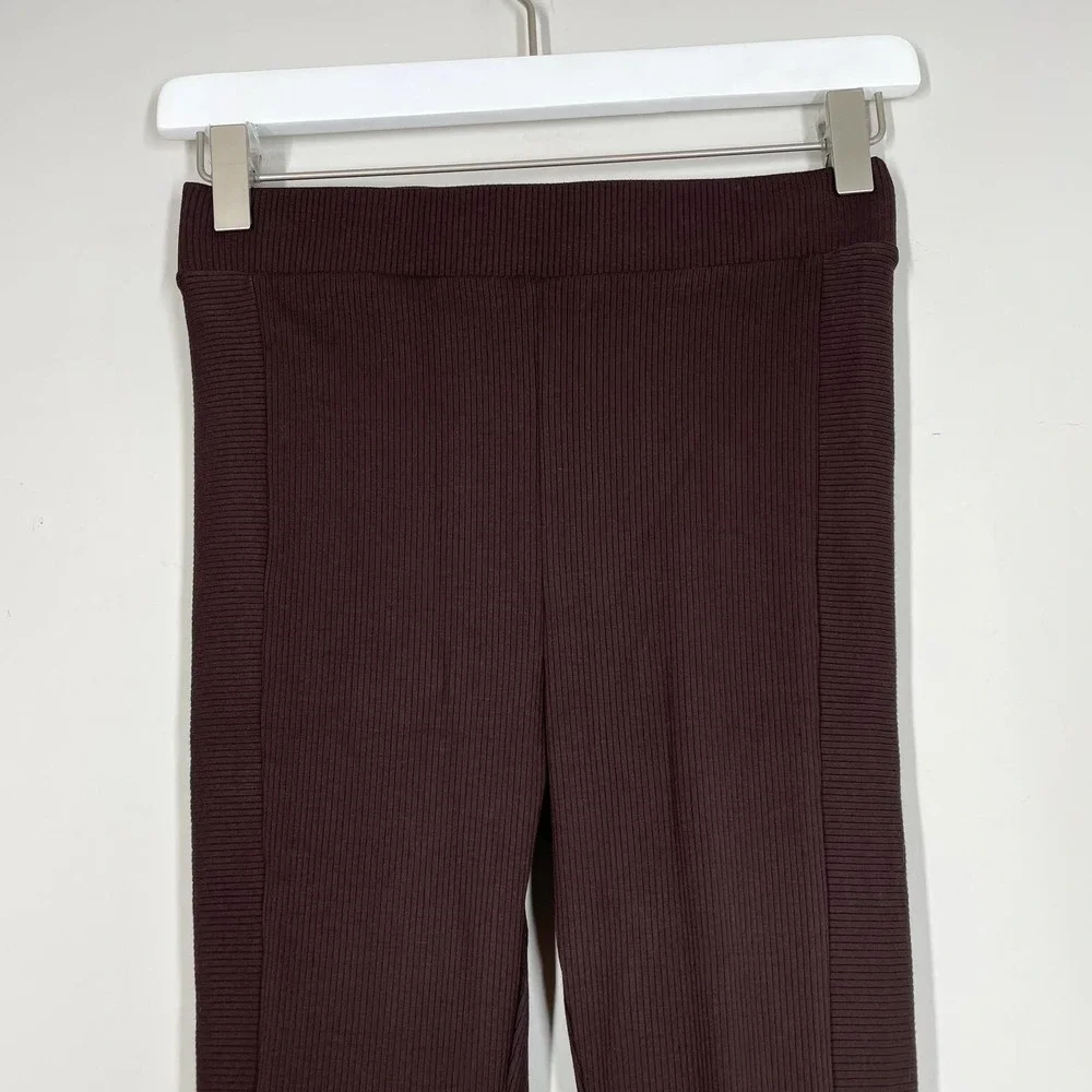 NWT NAKED WARDROBE Snatched To The Side Leggings Brown M - Picture 4 of 9